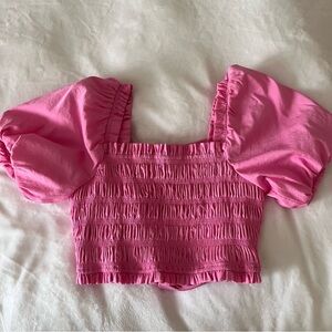 Adorable Pink Top with bow in back size medium!